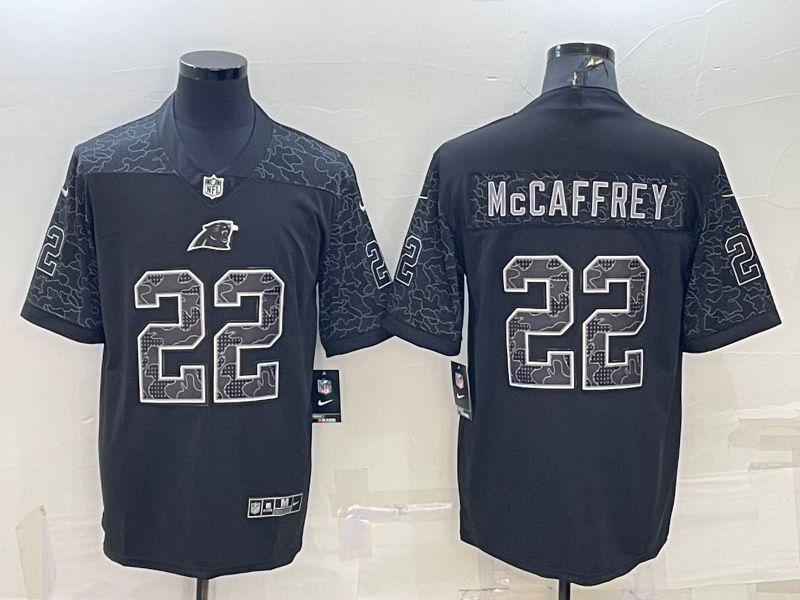 Men Carolina Panthers #22 Mccaffrey Black Reflector 2022 Nike Limited NFL Jersey->women nfl jersey->Women Jersey
